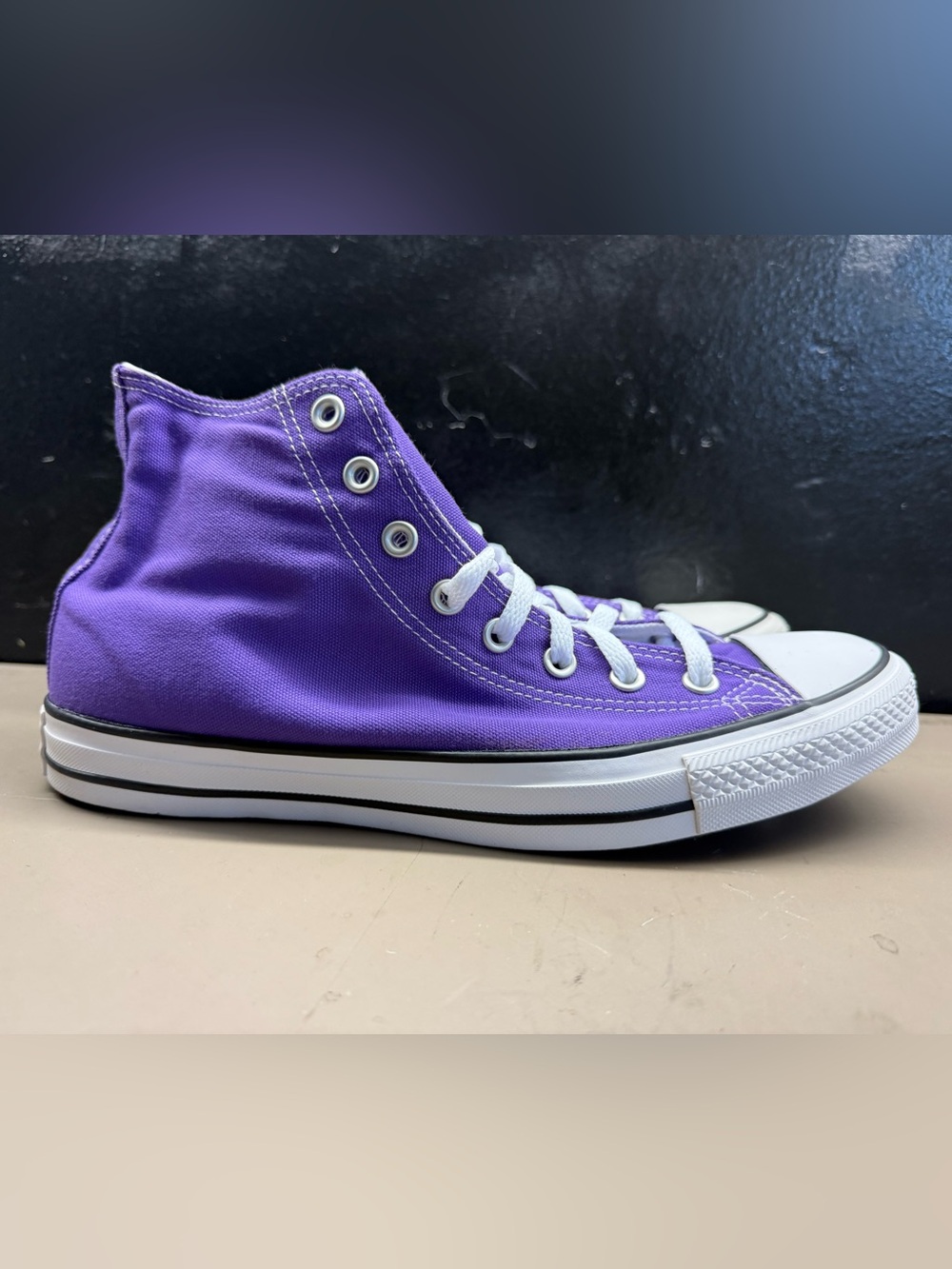 New Unisex Converse All Star Hi Top Electric Purple 137833F Size Men 9/Women 11